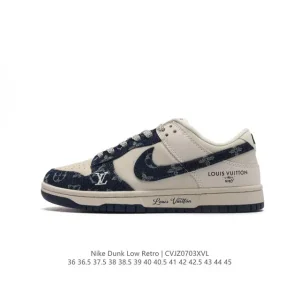 Nike Dunk Low Retro Louis Vuitton Collaboration Vintage Basketball Skateboarding Shoes
