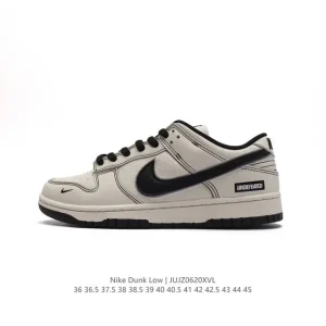 Nike Dunk Low Retro Leather Sneakers Vintage Style Casual Shoes