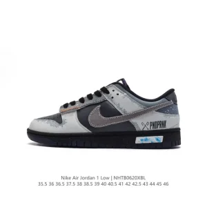 Jordan Air AJ1 Low Panda Retro Low-Top Basketball Sneakers