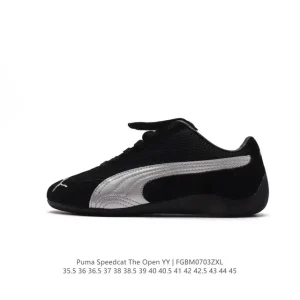 PUMA Speedcat OPEN YY Collaboration Pink Brown Suede Mesh Retro Sneakers