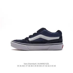 Vans Disembark Classic Mid-Top Skate Shoe Leather Mesh
