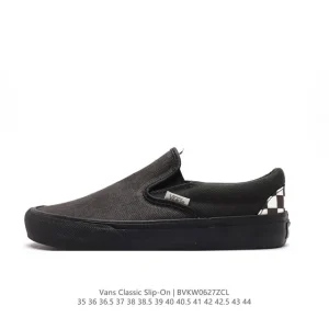 Vans Classic Slip-On Black White Checkerboard Skate Shoes for Men and Women