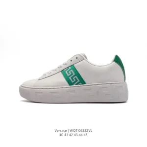 Versace Men's 2024 Luxury Casual Sneakers with Italian Leather