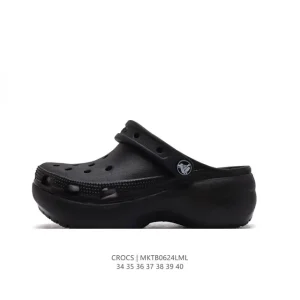Crocs Women's Thick Sole Platform Slide Sandals for Beach and Casual Wear