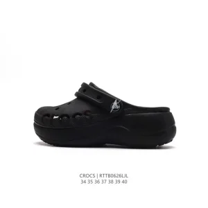Crocs Women's Chunky Heel Sandals with Platform Design
