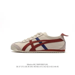ASICS Onitsuka Tiger Mexico 66 Classic Retro Leather Sneakers for Men and Women