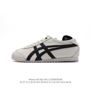 ASICS Onitsuka Tiger Mexico 66 Classic Retro Leather Sneakers for Men and Women