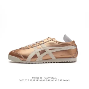 ASICS Onitsuka Tiger Mexico 66 Classic Leather Sneakers for Men and Women