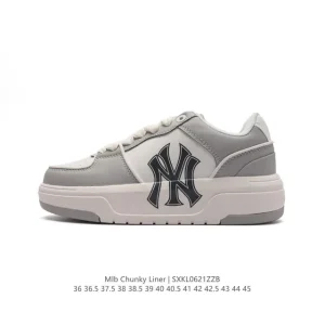 MLB Chunky Liner White Leather Street Retro Sneakers