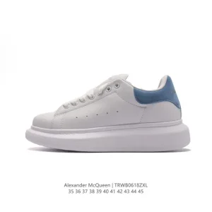 Alexander McQueen Oversized Sneaker Glow Tail Smooth Leather Thick Sole Women's Fashion Shoes