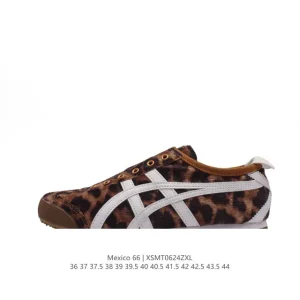 ASICS Onitsuka Tiger Mexico 66 Slip On Leopard Print Casual Shoes