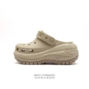 Crocs Women's Thick Sole Platform Sandals for Beach and Casual Wear