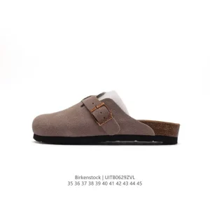 Birkenstock Arizona Soft Leather Sandals with Cork Rubber Sole