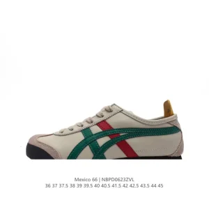 ASICS Onitsuka Tiger Mexico 66 Classic Leather Vintage Sneakers