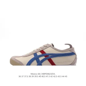 ASICS Onitsuka Tiger Mexico 66 Classic Leather Sneakers for Men and Women