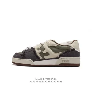 Fendi Men's and Women's Retro Platform Sneakers 2024 New Year Collection