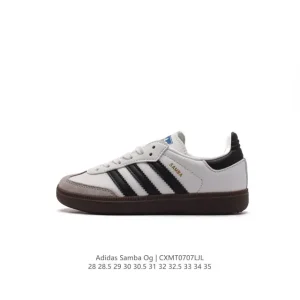 Adidas Samba OG Kids Shoes Classic Leather Sneakers White T-Toe