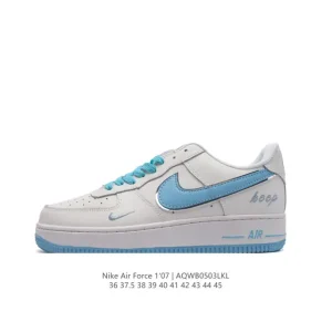 Nike Air Force 1 '07 Low White Leather Sneakers for Men and Women