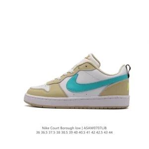 Nike Court Borough Low Unisex Sneakers with Leather Upper and Cushioned Insole