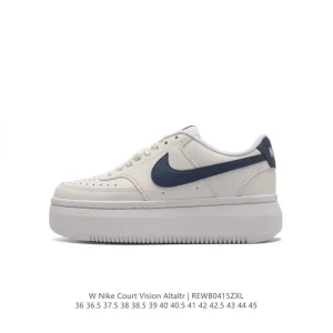 Nike Court Vision Alta Ltr Leather Platform Sneakers for Men and Women