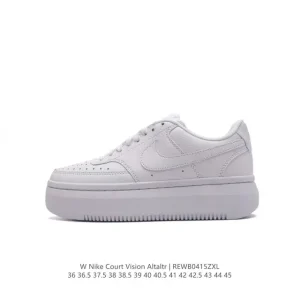 Nike Court Vision Alta Ltr Leather Platform Sneakers for Men and Women