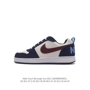 Nike Court Borough Low Unisex Casual Sneakers with Leather Upper