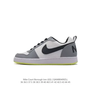 Nike Court Borough Low Unisex Skateboarding Shoes with Leather Upper