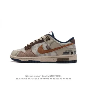 Jordan Air Jordan 1 Low Retro DC0774-100 White Leather Sneakers