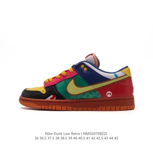 Nike SB Zoom Dunk Low Saint Seiya Custom Colorblock Skate Shoes