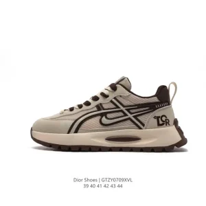 Dior Men's Low-Top Retro Running Shoes with Thick Sole