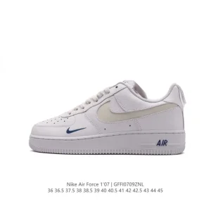 Nike Air Force 1 07 Low White Leather Sneakers for Men and Women