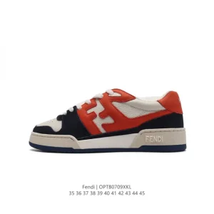 Fendi Men's and Women's Retro Platform Sneakers