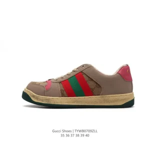 Gucci Screener Vintage Leather Sneakers for Women