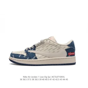 Jordan Air 1 Low OG SP Military Blue Reverse Swoosh Retro Basketball Shoe