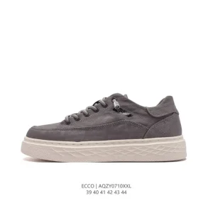 ECCO Men's Casual Sneakers - Breathable Lightweight Platform Shoes