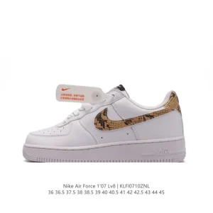 Nike Air Force 1 07 Low Fq8714-001 White Leather Low Top Sneakers