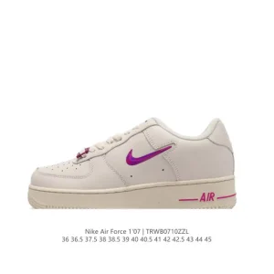 Nike Air Force 1 Low White Leather Casual Sneakers for Men and Women