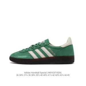 Adidas Handball Spezial Low-Cut Vintage Leather & Textile Sneakers