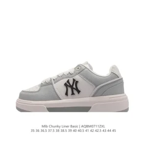 MLB Chunky Liner Retro Street Style Leather Sneakers