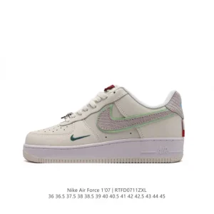 Nike Air Force 1 Low Leather White Casual Sneakers for Men and Women
