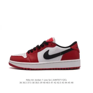 Jordan Air 1 Low Retro Classic Leather Basketball Shoes