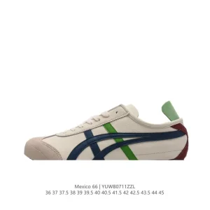 ASICS Onitsuka Tiger Mexico 66 Classic Vintage Leather Sneakers for Men and Women