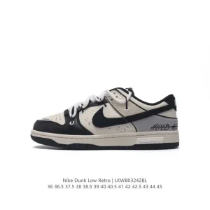 Nike Dunk Low Retro Double Laces Vintage Basketball Skateboarding Shoes
