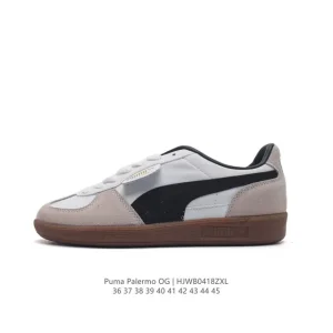 PUMA Palermo OG Army Trainer Vintage Leather Low-Top Sneakers Unisex