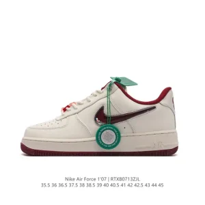 Nike Air Force 1 Low '07 Low Top Casual Sneakers with Air Cushioning