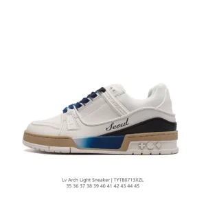 Louis Vuitton Trainer Sneaker Low Basketball Shoe in Smooth Calf Leather