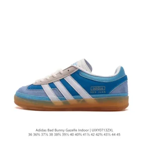 Adidas Bad Bunny Gazelle Indoor White Leather Sneakers