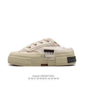 Xvessel G.O.P Mule Slip On Deconstructed Chunky Sole Cork Shoe