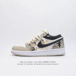 Jordan AJ1 Low Deconstruction Strap Classic Retro Basketball Sneakers