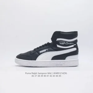 Puma Ralph Sampson Mid Basketball Shoes Men Women Leather High Top Sneakers